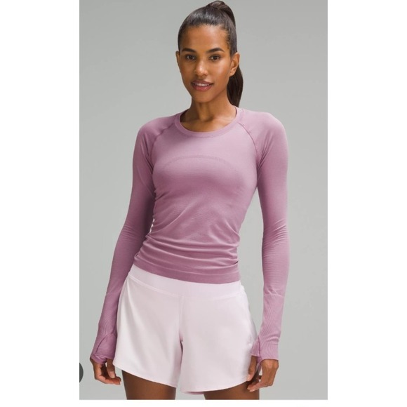 Lululemon Swiftly Tech LS 2.0 Race Size 6 Pink Peony Top Long Sleeve - Picture 1 of 10